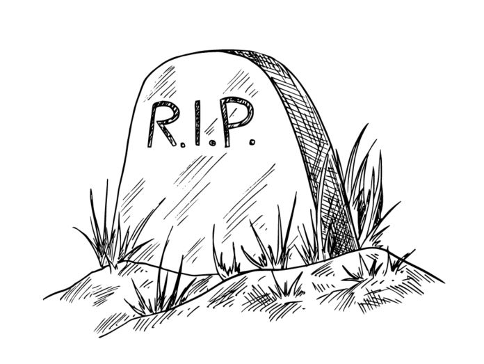 Coloring book abandoned old grave